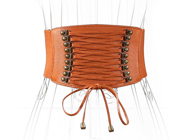 European and American super wide waist women fashion elastic elastic fringed wide belt decorative skirt accessories