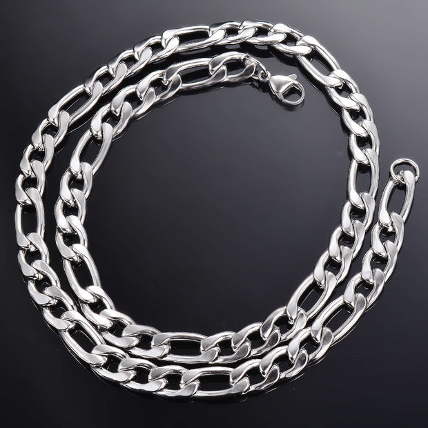 HipHop Stainless Steel Titanium Steel Jewelry Figaro Cuba Chain Men And Women Accessories Chain