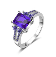 Zircon ring men and women trend exaggerated purple diamond jewelry accessories