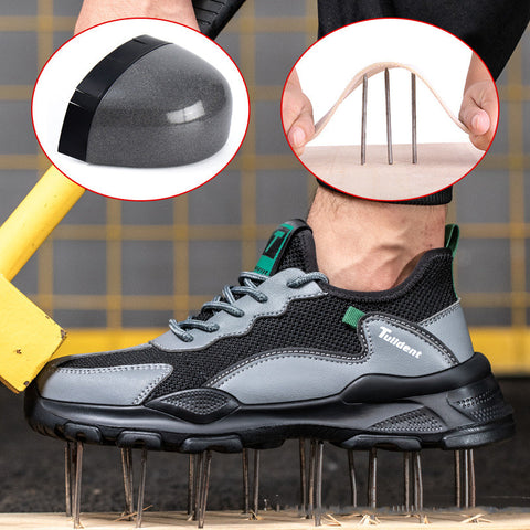 Smash-proof And Puncture Labor Shoes Man